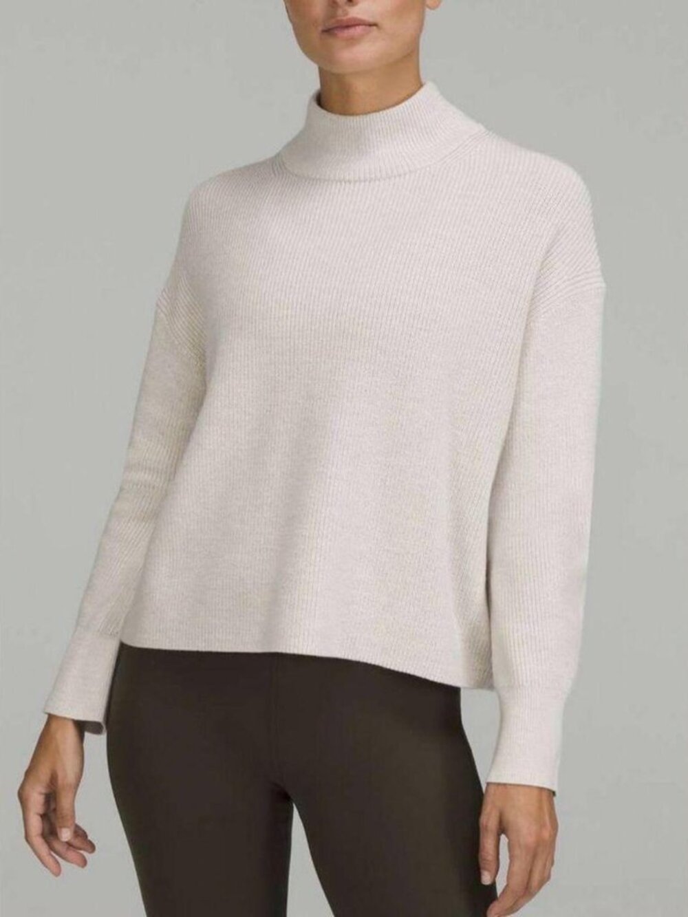 Lululemon Merino Wool-Blend Ribbed Turtleneck Sweater